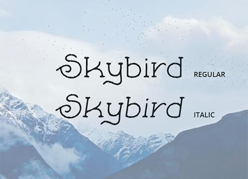 Бесплатный шрифт Skybird