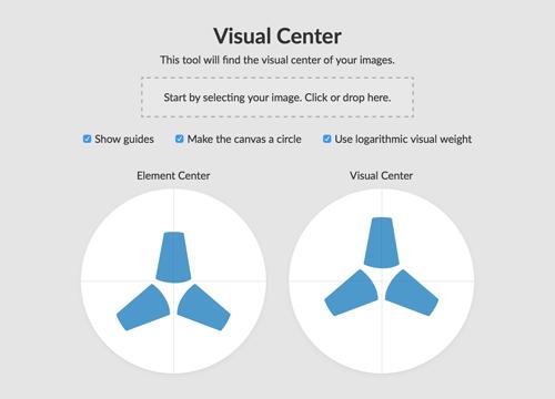 Visual center — инструмент, который находит визуальный центр на картинке