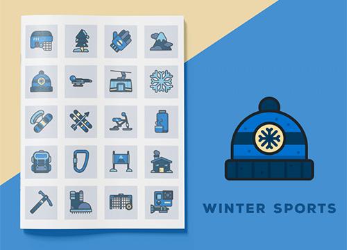 Иконки зимних видов спорта