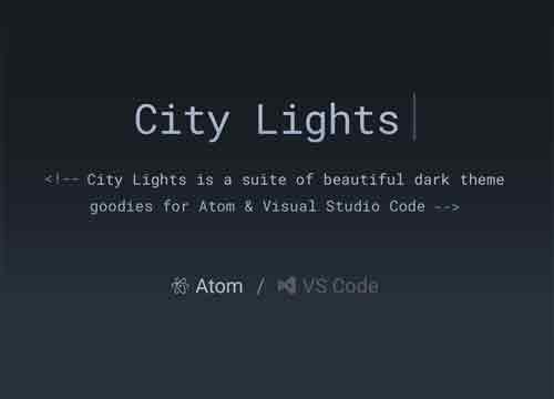 City Lights — набор темных тем для Atom и VS Code