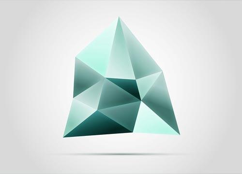 Полигональный кристалл в Adobe Illustrator